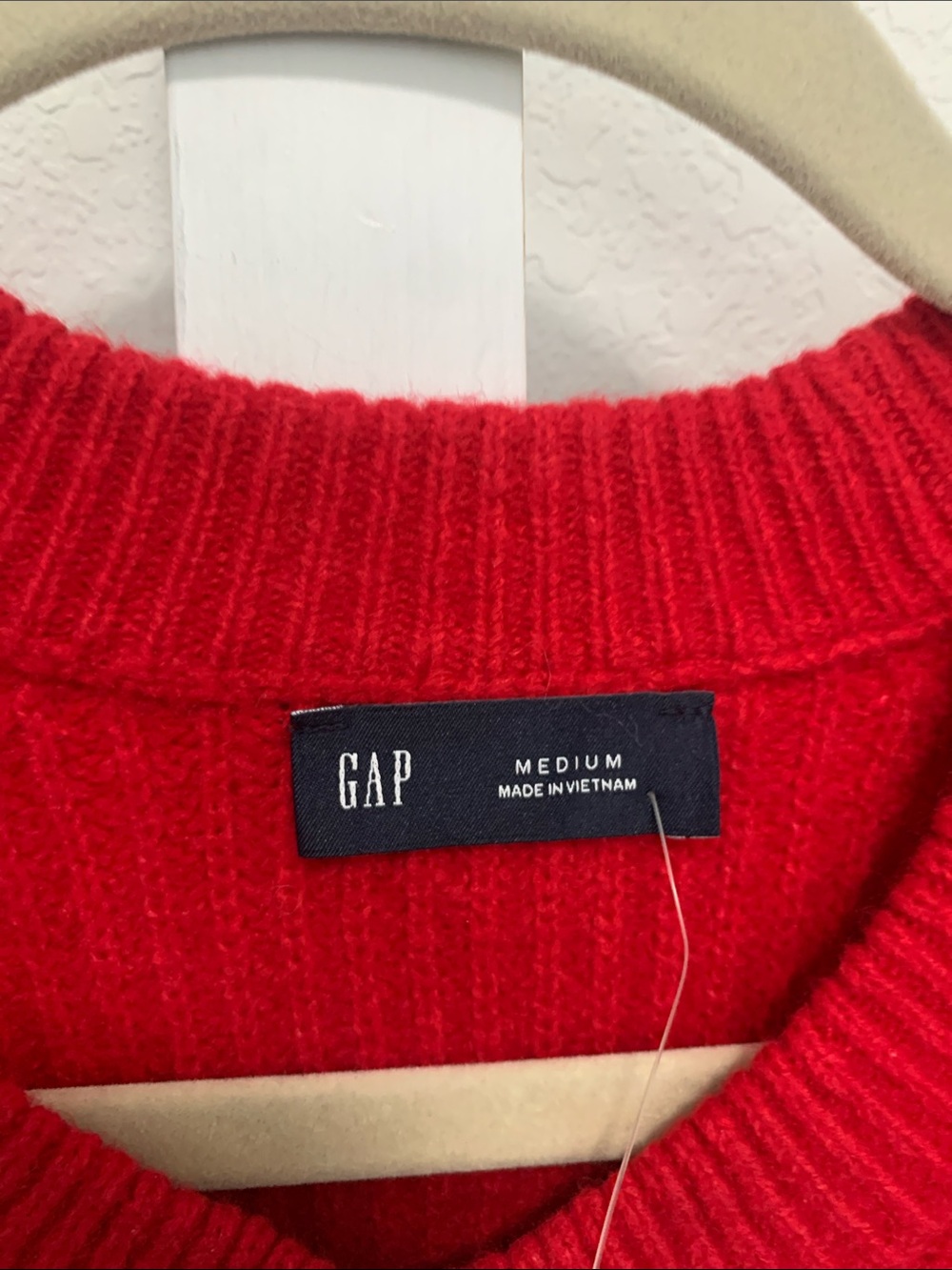 GAP Red Ribbed Crewneck Sweater - Picture 2 of 7